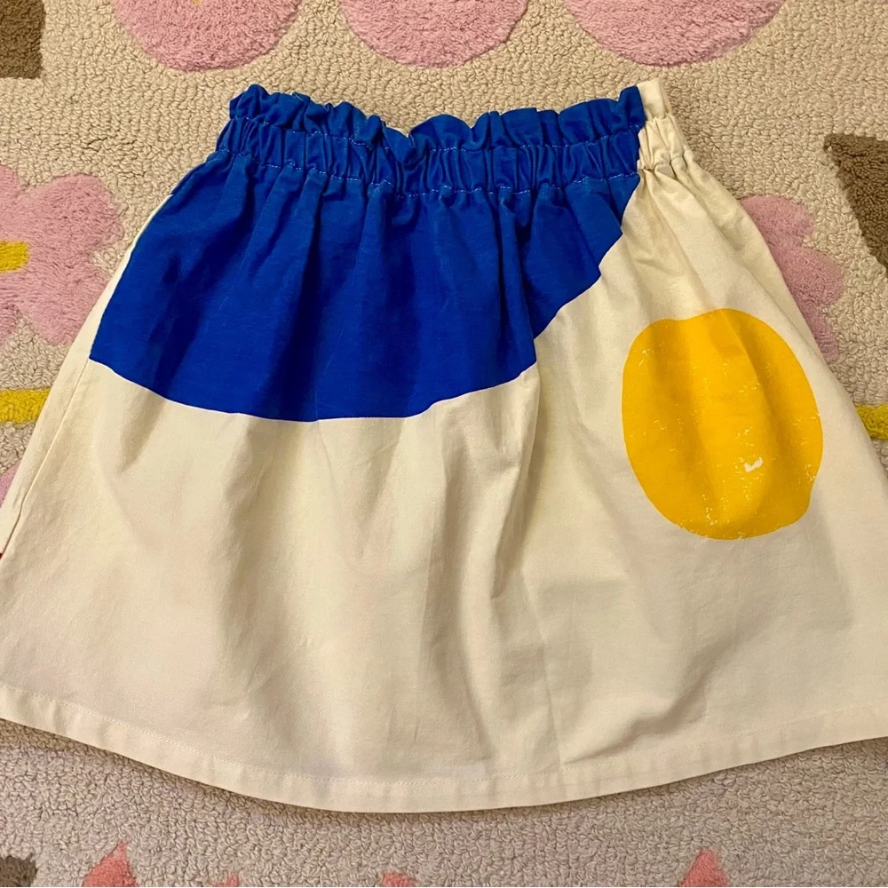 Bobo Choses White Cotton Fabric Skirt - 10T - Picture 3 of 5